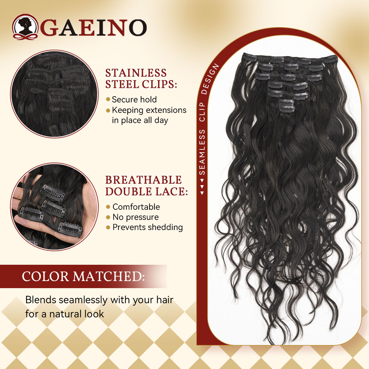 12A الطبيعية موجة كليب Ins وصل - مراجعة Seamless Clip In Hair Extensions Human Hair وسعره